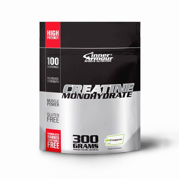 Inner Armour CREAPURE Creatine Monohydrate Powder QS-Code 21ID25 - Increase Muscle Strength & Endurance - Improve Sleep Quality - Fast Dissolving, Flavor-Free, Vegan-Friendly Fitness Supplement - 300g