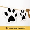 Pre-Strung Let's Pawty Dog Birthday Party Supplies - Pawty Time Mother Puppers - Funny Gold Glitter Puppy Dog Birthday Banner For Party Decorations Girl Boy - Cute Puppy Pets Paw Pennant Sign Deco