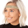 Hipsy Women's Adjustable Fashion Headbands Bling Glitter Wide Gift Sets (Wide Black/Silver/Gold)