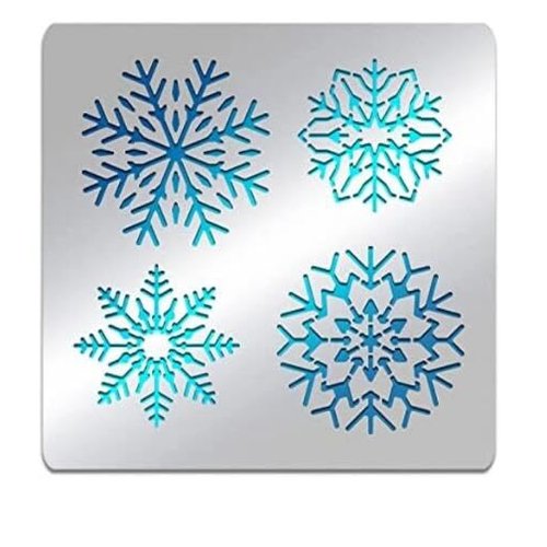 Beautiful Snowflakes Reusable Metal Journal Planning Stencils Stainless Steel Stencils for Painting Notebook Diary Painting On Wood Floor Wall Furnitur Engraving Bookmark Crafts DIY Art