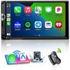 Double Din Car Stereo Apple Carplay 7 inch Car Radio with HD Touch Screen Car Receiver Compatible Android Auto Bluetooth with Backup Camera Mirror Link USB/SD/AUX