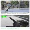 Dickno Car Short Antenna, 1.37'' Aluminum Radio Antenna Mast Replacement, Carbon Fiber Auto AM/FM Radio Reception Antenna with Screws, Vehicle Roof Mini Aerial Antenna for Car SUV (Black)