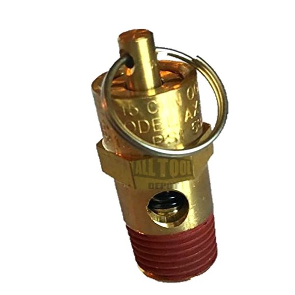 New 1/4" NPT 175 PSI 67 SCFM Air Compressor Relief Pressure Safety Valve, Tank Pop Off