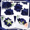 Geyoga 6 Pcs Rose Flower Hair Clip with Rose Flower Hair Comb Women Rose Flower Hair Accessories Bridal Rose Headpiece Flower Hairpin Rose Brooch for Women Girls Wedding Dancing Party (Navy Blue)