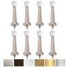 Liberty Premium Door Stoppers Metal Solid Rigid Door Stop Brushed 3" (Satin Nickel, 8 Pack)