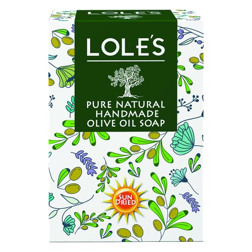LOLE'S Handmade Olive Oil Soap, 100% Pure Natural Sun Dried Olive Oil Beauty Soap Bar, Ultra Moisturizing Face Body Care - Vitamin E, SLS-Free, 100% Vegetable, No Animal Fat - PACK OF 2 (7.05 oz ea)