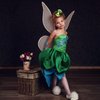 2PC Green Fairy Hair Bow Clips for Girls Women 4 Inch Toddler Princess Costume Dress Up Accessories for Tinkerbell