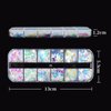 Holographic Mermaid Nail Art Glitter Iridescent Flakes JMEOWIO 12 Grids Gradient Bright Ice Slag Nail Sequins Paillettes Summer Nail Art Decoration