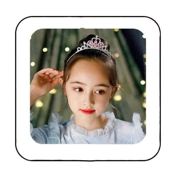 Brishow Rhinestone Girls Tiara and Crown Silver Crystal Princess Crowns Birthday Party Headband Tiaras (Pink)