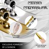 U-Shinein 2x12ml Metallic Mirror Painting Gel Nail Polish, Ultra Mirror Silver & Gold Metal Painted Drawing Gel with Build in Thin Brush, Chrome Gel Polish Nail Art Gel Liner Soak Off DIY Nail Art