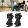ZJchao Adjustable and Stable Cane Holder for Wheelchairs, Walkers, Scooters - Secure Storage and Easy Access to Walking Aids - 360 Degree Rotation (Pure Black)