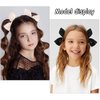 ZHOUMEIWENSP 2 Pairs No Crease Silks and satins hairpin Hair Clips Barrettes in Pairs Non-Slip Bowknot Clips Hair Accessories for Girls Women (White&Black)