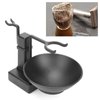 Shaving Brush Holder, Black Stainless Steel Shaving Brush Razor Stand with Soap Bowl Set Razor Holder Stand for Men boyfriend Husband Lover