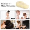 HOFASON Hair Bun Maker Donut 31 Pcs, 6 Pcs Small Hair Donuts for Buns, 5 Pcs Hair Elastic Bands, 20 Pcs Hair Pins, Hair Buns Pieces Ring Style Accessories for Kids Girls Short Thin hair Shaper (Beige)