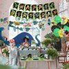 Reptile Party Decorations - Including Reptile Theme Balloons, Happy Birthday Banner, Cake Topper, Hanging Swirl, and Honeycomb Centerpieces for Safari Lizard Swamp Reptile Birthday Party Supplies