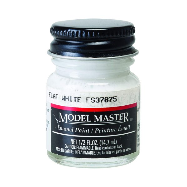 FLAT WHITE (FS 37875) 1/2 oz Enamel Paint Bottle