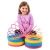The Dreidel Company Jumbo Rainbow Plastic Coil Spring, Party Favor for Kids, Individually Wrapped, 7" (175mm) Spring (Single)