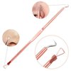 Blackhead Remover Pimple Comedone Extractor Tool Best Acne Removal Kit - Treatment for Blemish, Whitehead Popping, Zit Removing for Risk Free Nose Face Skin with Case (Rose)