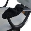 baotongle Black Polyester Elastic Stretch Chair Arm Covers, Machine Washable Office Chair Armrest Covers (Set of 2)