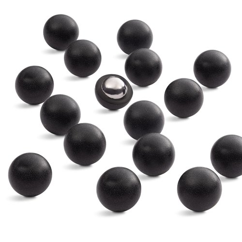 Riot Balls 0.50 Cal Self Defense Less Lethal High Impact Balls - Solid PVC/Steel Jaw Breaker Practice 50 Caliber Paintballs - 4 Grams (100 Count) Black