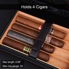 CIGARISM Cigar Travel Humidor, PU Leather Cigar Case, Cigar Cutter and Lighter Set