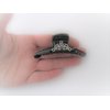 Generic Black and silver metal design hair claw clip for fine, thin hair