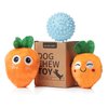 MewaJump Squeaky Dog Toys with Ball, 3-in-1 Plush Cute Dog Toy, Dog Chew Toy with 3 Layers, Dogs Puzzle Pet Toy for Teeth Cleaning, Puppy Enrichment Toys for Small and Medium Breed