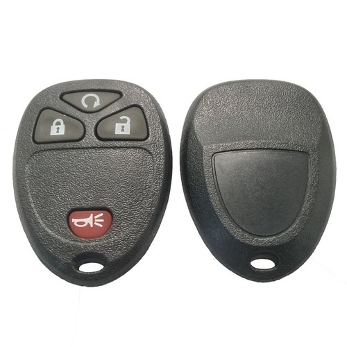 Keyless Entry Remote Car Key Fob Shell Case Fit for GM GMC Chevrolet Chevy Buick 4 Buttons Replacement with Button Pad (2 Key Shell)