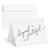 Thank You Cards with Envelopes - 25 Pre-Scored Thank You Note Cards for a Simple Yet Classy Way to Express Your Gratitude for Weddings, Gifts, Customers, Colleague and More Thank You Cards Bulk (Chic)