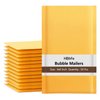 HBlife 50Pcs Bubble Mailers, 4x8 Inches Self Seal Kraft Poly Mailers, Padded Envelopes Shipping Bags Packaging for Small Business