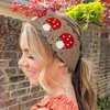 HAIMEIKANG Hippie Hair Bandanas Headbands for Women Boho Headband Knit Hair Bands Floral Head Wrap for Girls (mushroom)