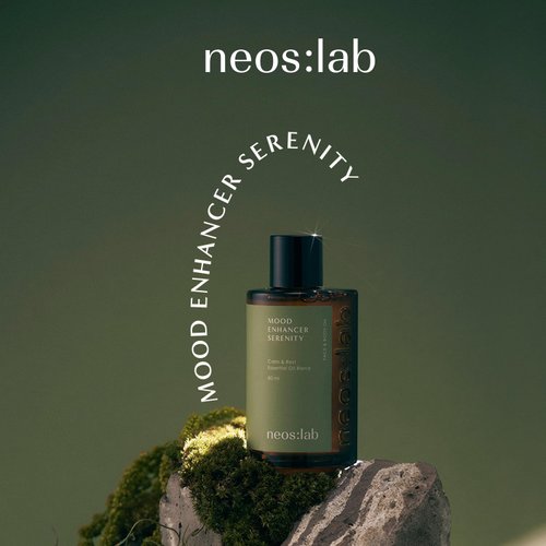 neos:lab Mood Enhancer Serenity Face & Body Oil 2.7 fl.oz. (80ml) - Vegan Aromatherapy, Basil & Hinoki Scent, Hinoki Oil, Hydrating Facial, Body Oil for Nourishing, Glowy Skin, Gua Sha Oil