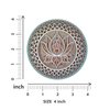 Mandala Coasters for Drinks,Doawbang Absorbent Ceramic Stone Coasters Set of 4 Cork Base Marble Art Cups Table Mats for Home Decor (Green)