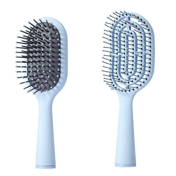 Curly Hair Brush Hair Straightener Brush set 2,Wet & Dry Detangling Hair Brush For Women Men & Kids Thick Hair - Faster Blow Drying - Vented Curved HairBrush
