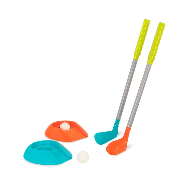 Battat – Kids Golf Set – 2 Golf Clubs, 2 Golf Balls, 2 Putting Cups – 2 Golf Clubs, 2 Golf Balls, 2 Putting – Indoor & Outdoor Games – 3 Years + – Let's Play Golf!