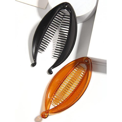 LFOUVRE 6Pieces bundle of hair clips Stretch Comb headbands Banana Hair Clips Full Circular Stretch Teeth Flexible Hair Comb Headband Hairband Holder for Women Girls (MixColor)