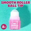 Expressions 2pc Pink Sparkles Roll-On Glitter Set - Strawberry Scented Roll On Body Glitter & Face Glitter, Smooth Rollerball Tip Glitter Stick Face & Body Makeup for Shimmer & Shine