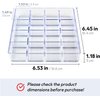 carrotez Stackable Jewelry Organizer Tray, 16 Grid, Clear Plastic Drawer Organizer for Makeup, Accessories, Desk, Vanity