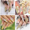 12 Pcs Diamonds Gun Nail Charms, MIKIMIQI Alloy Gun Nail Art Charms Metal AK Nail Art Decorations 3D Rifle Gun Nail Rhinestones for Nail Art Craft Retro Nail Accessories (Silver Gold)