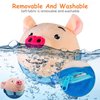 OTXKXBLP Active Moving Pet Plush Toy, Interactive Dog Toys Pet Bouncing Balls, USB Rechargeable Interactive Washable Cartoon Pig Plush Sound Electronic Dog Toy, Small Cute Squeaky Pig Dog Toy (Blue)