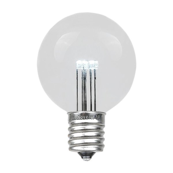 25 Pack LED G50 Globe Shape Replacement Bulbs, Pure White, Intermediate Base, 1 Watt