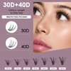 Lash Extension 320 Pcs Individual Lashes Cluster Natural DIY Eyelash Extension Lash Clusters 10-16mm Length Mix 30D+40D Soft Eyelash Extensions for Makeup at Home (30+40D-0.07-10-16MIX)