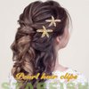 Jeairts Starfish Hair Clips Gold Pearl Rhinestone Barrettes Sparkly Crystal Wedding Headpiece Beach Hair Accessories for Women(2pcs) (3-Pearl and Rhinestone)