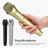 JOINPAYA 3pcs Fake Microphone Props: Pretend Play Plastic Microphone Simulate Speech Practice Fake Mic for Karaoke Stage Costume Prop Cosplay Party Supplies