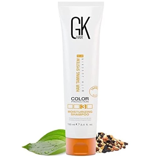 GK HAIR Global Keratin Moisturizing Shampoo (3.4 Fl Oz/100ml) for Hydrating Color Protection Dry Damage Curly Frizzy Thinning Color Treated Hair Repair Organic Paraben Sulfate Free All Hair Types