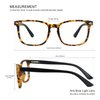 LAMBBAA Vintage Square Progressive Multifocal Presbyopic Glasses, Anti-Blue Light Glasses for Men Women Readers (Dark Tortoise +0.00/+1.25 Magnification)