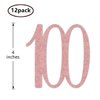 Rose Gold 100 Cut-Out Numbers, 100th Glitter Birthday Party Anniversary Decorations DIY Essentials