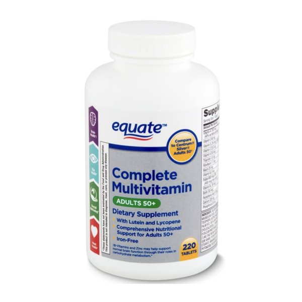 Equate - Complete Multivitamin Adults 50+, 200 x 2 Tablets TWIN PACK (Compare to Centrum)