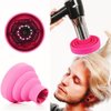 Universal Collapsible Hair Diffuser Attachment for Hair Dryer- Salon Grade Tool,Lightweight Foldable Portable Travel Folding Design Fit Most of Blow Dryers-(Rose Red)