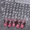 Letter Nail Stickers for Nail Art, 8 Sheets 3D Nail Decals Old English Letter Nail Design Stickers Self Adhesive Nail Art Supplies Black White Gold Silver Letters Nail Art Decals for Women and Girls